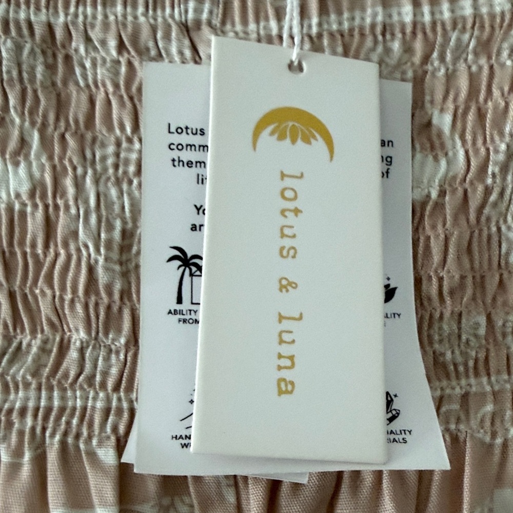 Beige Elephant Print Lounge Harem Pants NWT - Picture 7 of 8